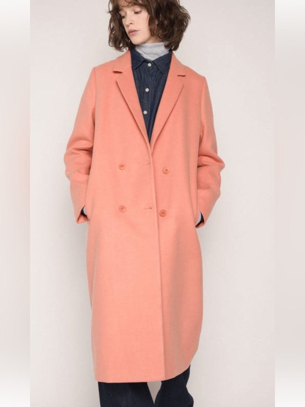 Oak+Fort long pink coat